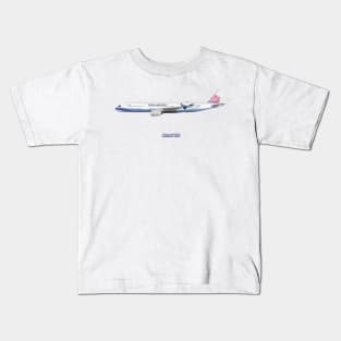 Illustration of China Airlines First Airbus A350 Kids T-Shirt